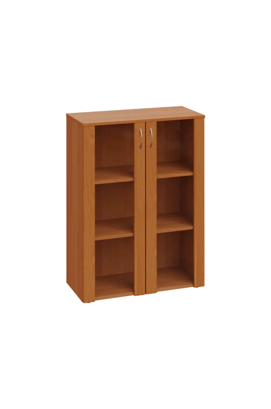 N 3 - 8S kancelářská skříň, 2-dveřová/prosklená, 1100x800x400, olše jantar